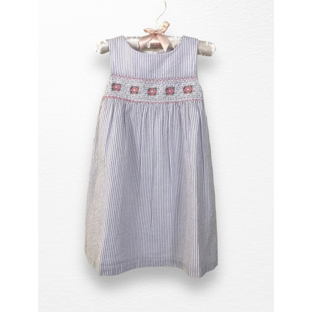 NEW Lilac Embroidered Seersucker Dress, Size 3 - Picture 8 of 8